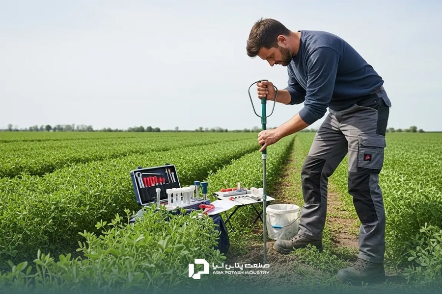 انجام آزمایش خاک برای انتخاب بهترین کود یونجه با توجه به نیازهای خاک